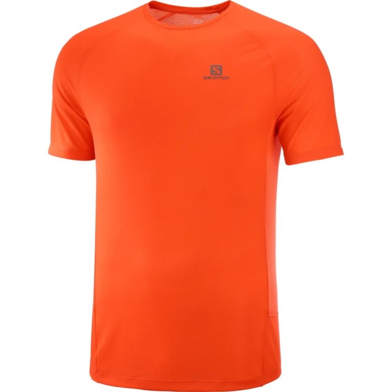 Salomon Cross Rebel Kratke Sleeve Tricko Panske Oranžové | SK 7HXKQZ